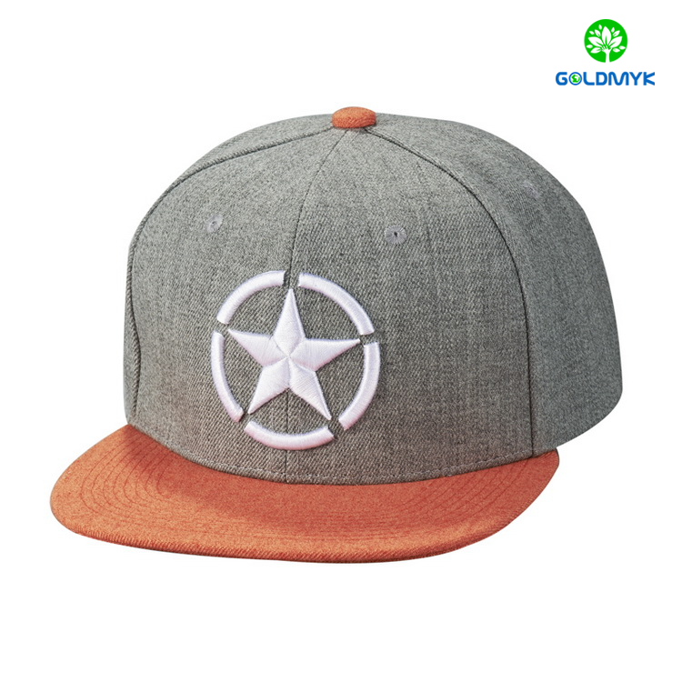 Custom 3D Embroidery 6 Panel Snapback Cap Wholesale カスタム 3D 刺繍 6 パネル スナップバック キャップ卸売