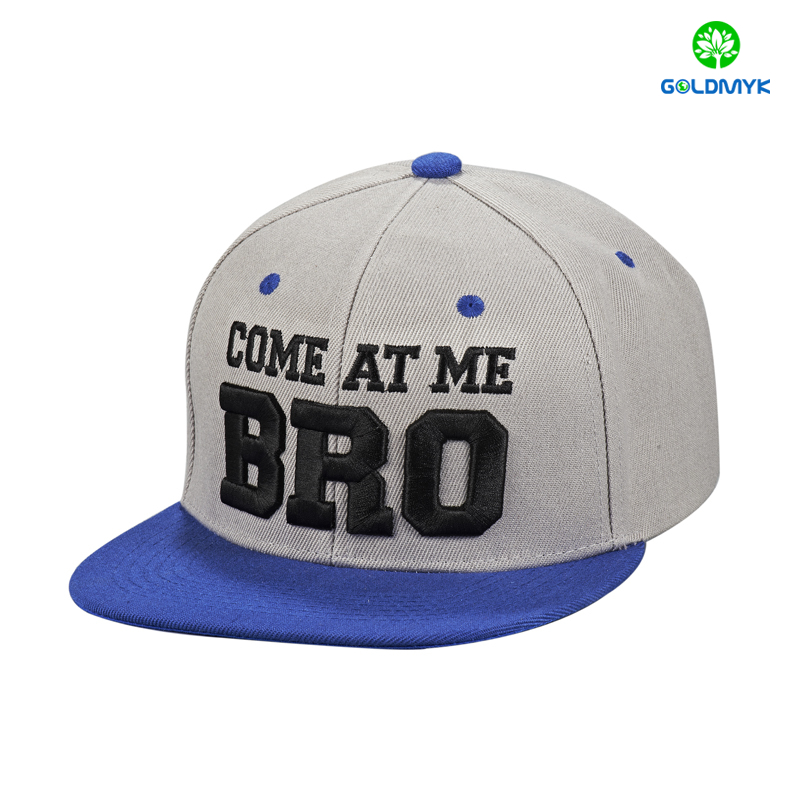 Custom 3D embroidery 6 panels acrylic snapback manufacturer  カスタム3D刺繍6パネルアクリルスナップバックメーカー