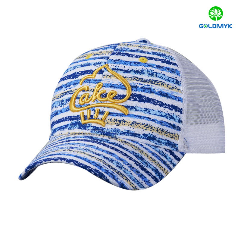 Custom embroidery 6 Panel canvas fabric trucker cap  カスタム刺繍6パネルキャンバス生地トラッカーキャップ