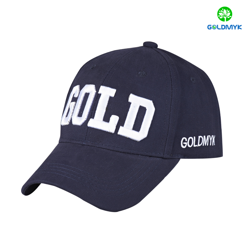 High quality Cotton twill Flat embroidery 6 panels Baseball Hat  高品質コットンツイル フラット刺繍 6 パネル野球帽