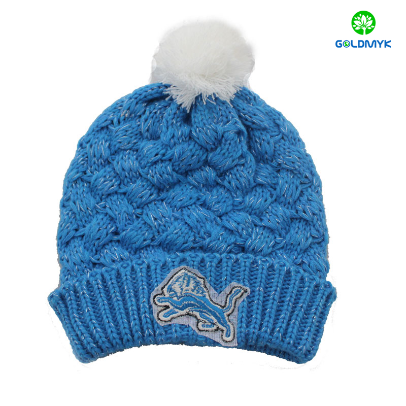 New design winter snow knitted hats with embroidery logo of beanie hats ビーニー帽子の刺繍ロゴが付いた新しいデザインの冬の雪ニット帽子