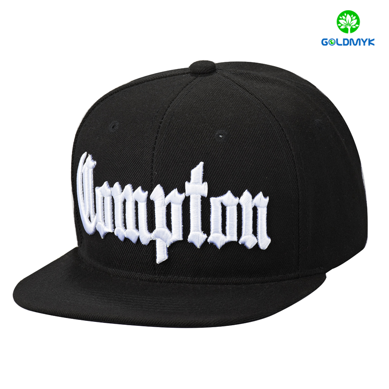 3D embroidered six panel snapback cap 3D刺繍入り6パネルスナップバックキャップ