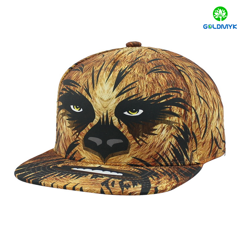 High quality Mirco polyester Animal Snapback hat  高品質のミルコ ポリエステル アニマル スナップバック ハット