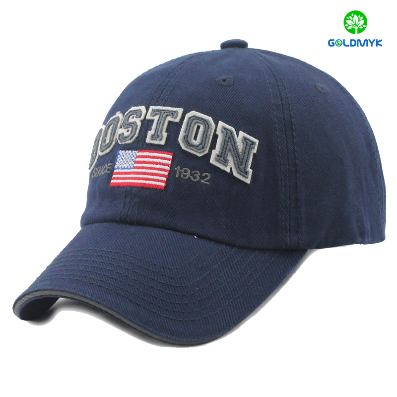 Sandwich cotton baseball cap with felt patch logo フェルトパッチロゴ付きサンドイッチコットンベースボールキャップ