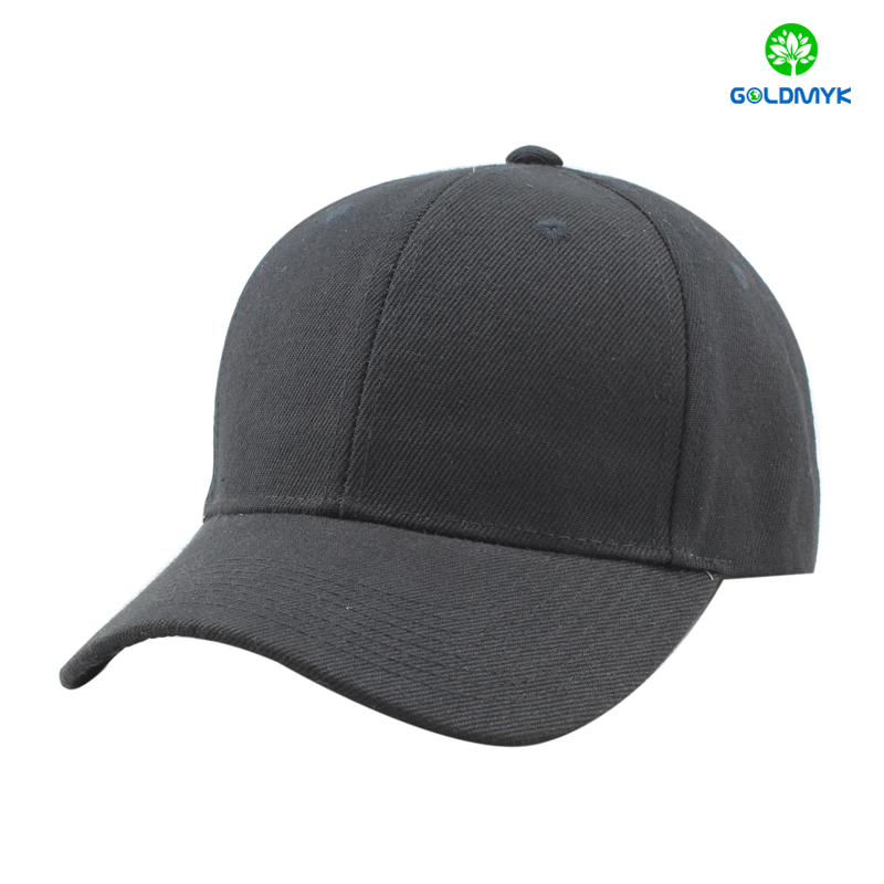 Black acrylic baseball cap without logo ロゴなしのブラックアクリルベースボールキャップ