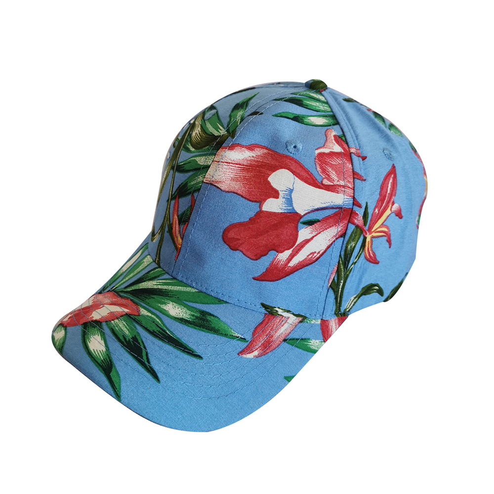 Custom Made Flower Cotton 6 Panels Lady Baseball Cap カスタムメイドフラワーコットン6パネルレディベースボールキャップ