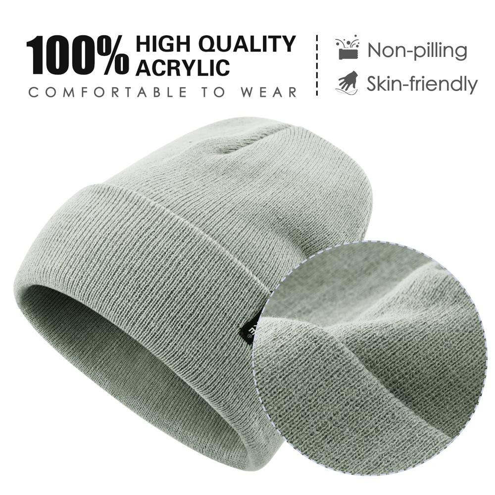 000504 gray knitted hat 000504 グレーのニット帽