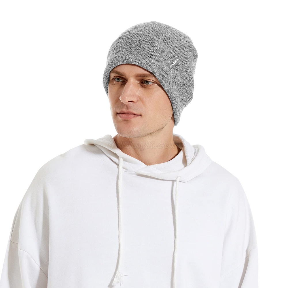 000906 light heather gray knitted hat 000906 ライトヘザーグレーニット帽