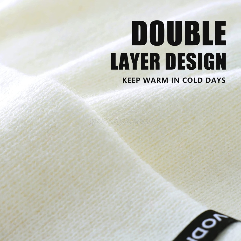 000105 white knitted hat 000105 白いニット帽