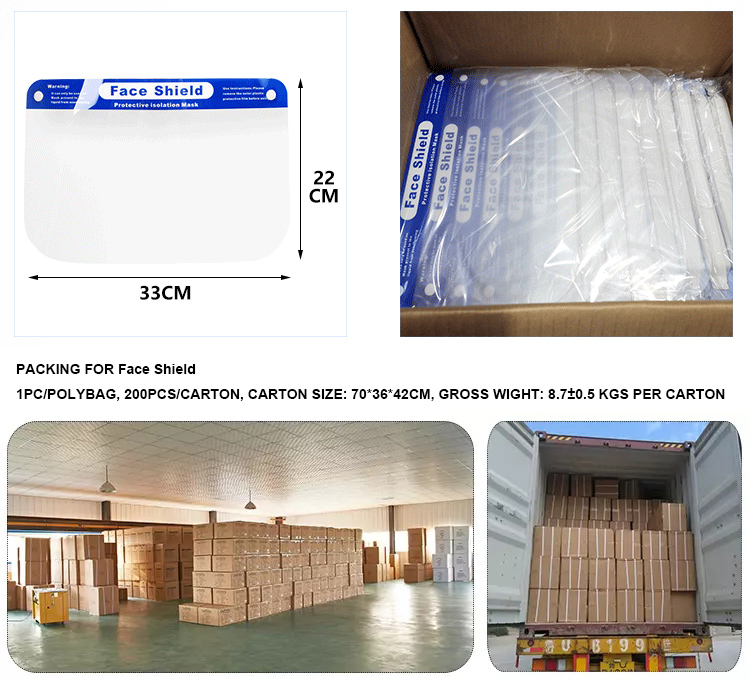 Packaging & Shipping フェイスシールド用パッキン