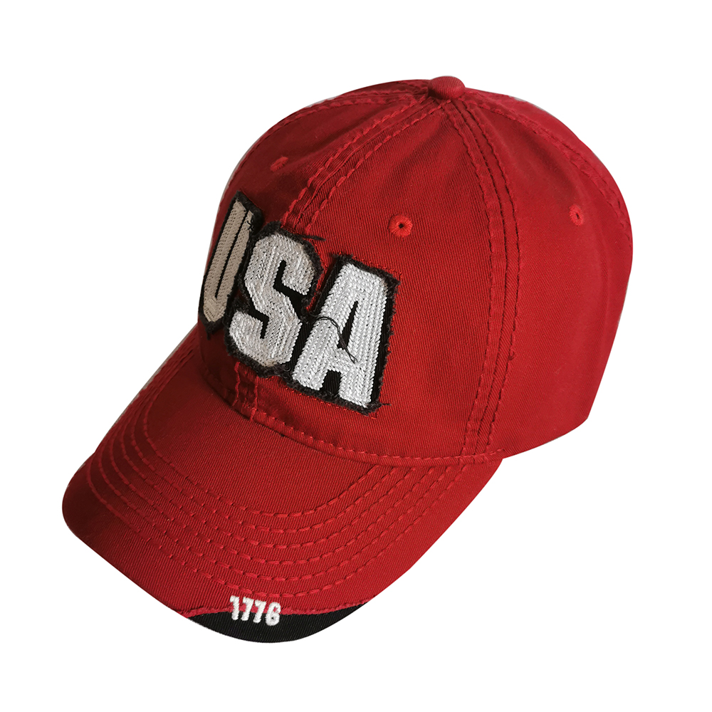 High Quality Embroidery Patch Distressed Washed Baseball 高品質の刺繍パッチ アンティーク加工のウォッシュド野球ボール