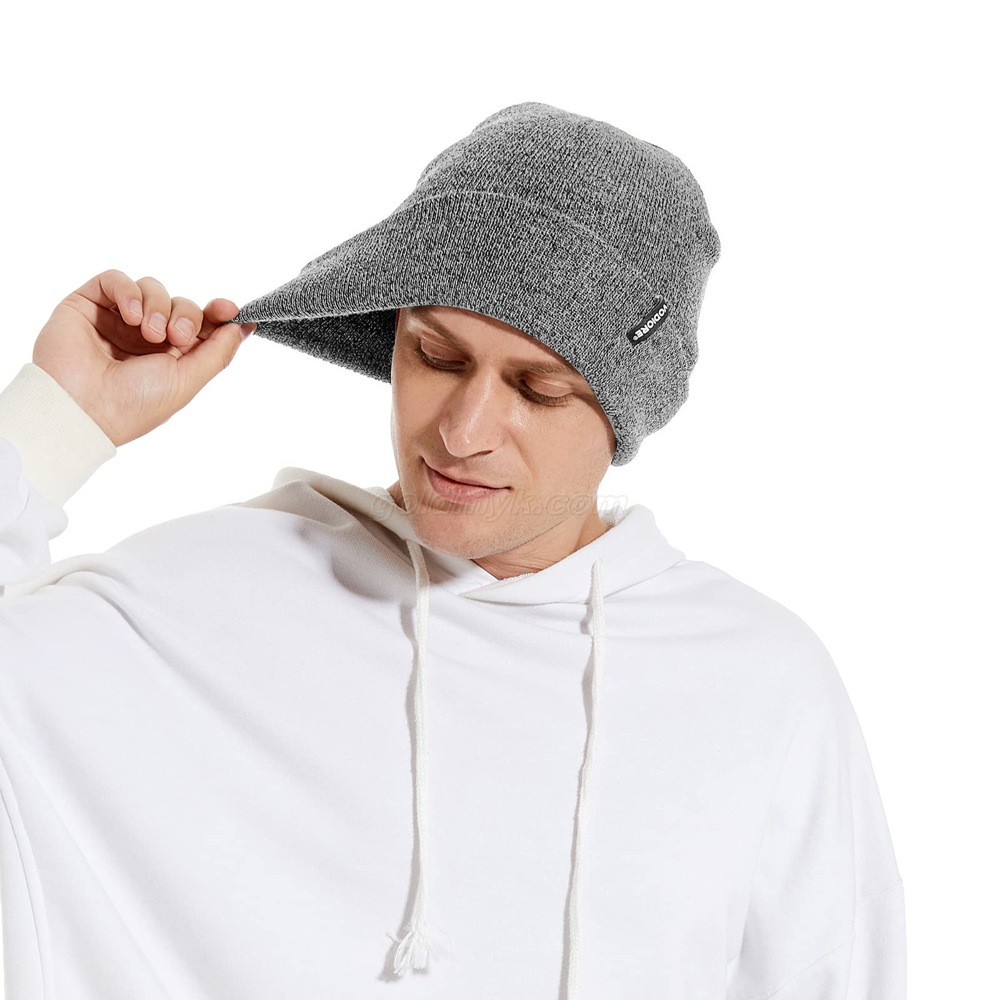 001107 heather gray knitted hat 001107 ヘザーグレーニット帽