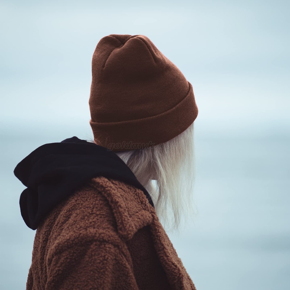 001206 brown knitted hat 001206 ブラウンニット帽