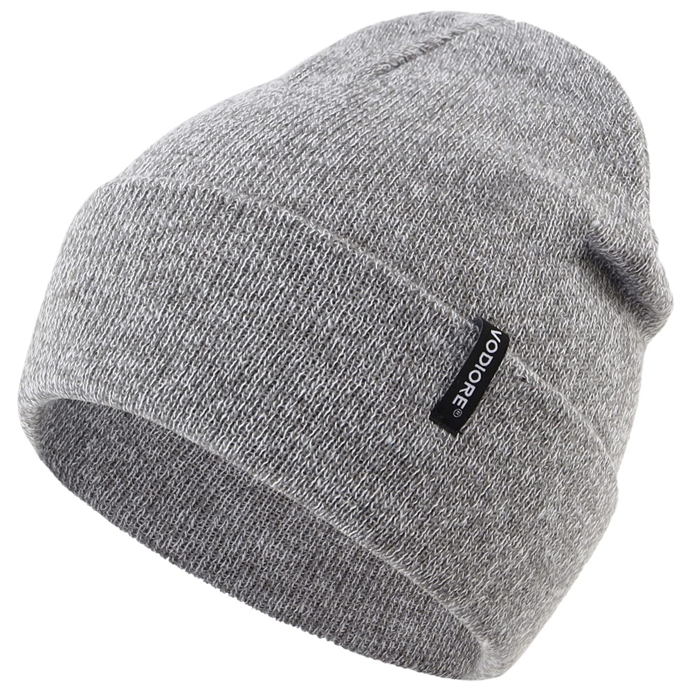 000901 light heather gray knitted hat 000901 ライトヘザーグレーニット帽