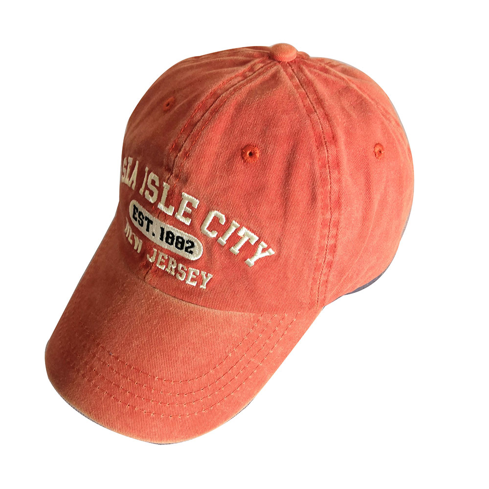 Flat Embroidery Pigment Washed Baseball Cap  フラット刺繍ピグメントウォッシュドベースボールキャップ