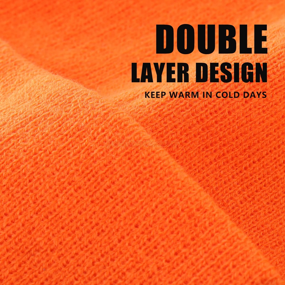 000606 orange knitted hat 000606 オレンジのニット帽