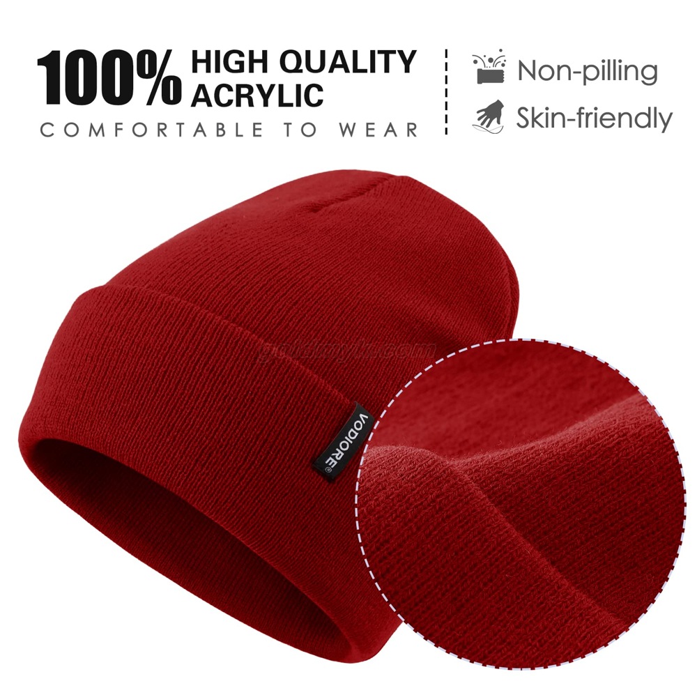 000406 red knitted hat 000406 赤いニット帽