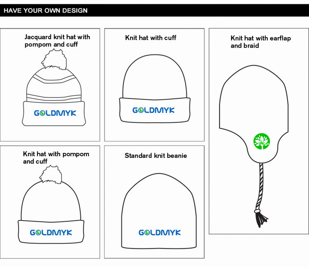 knitted hat have your own design ニット帽は自分のデザインを持っています