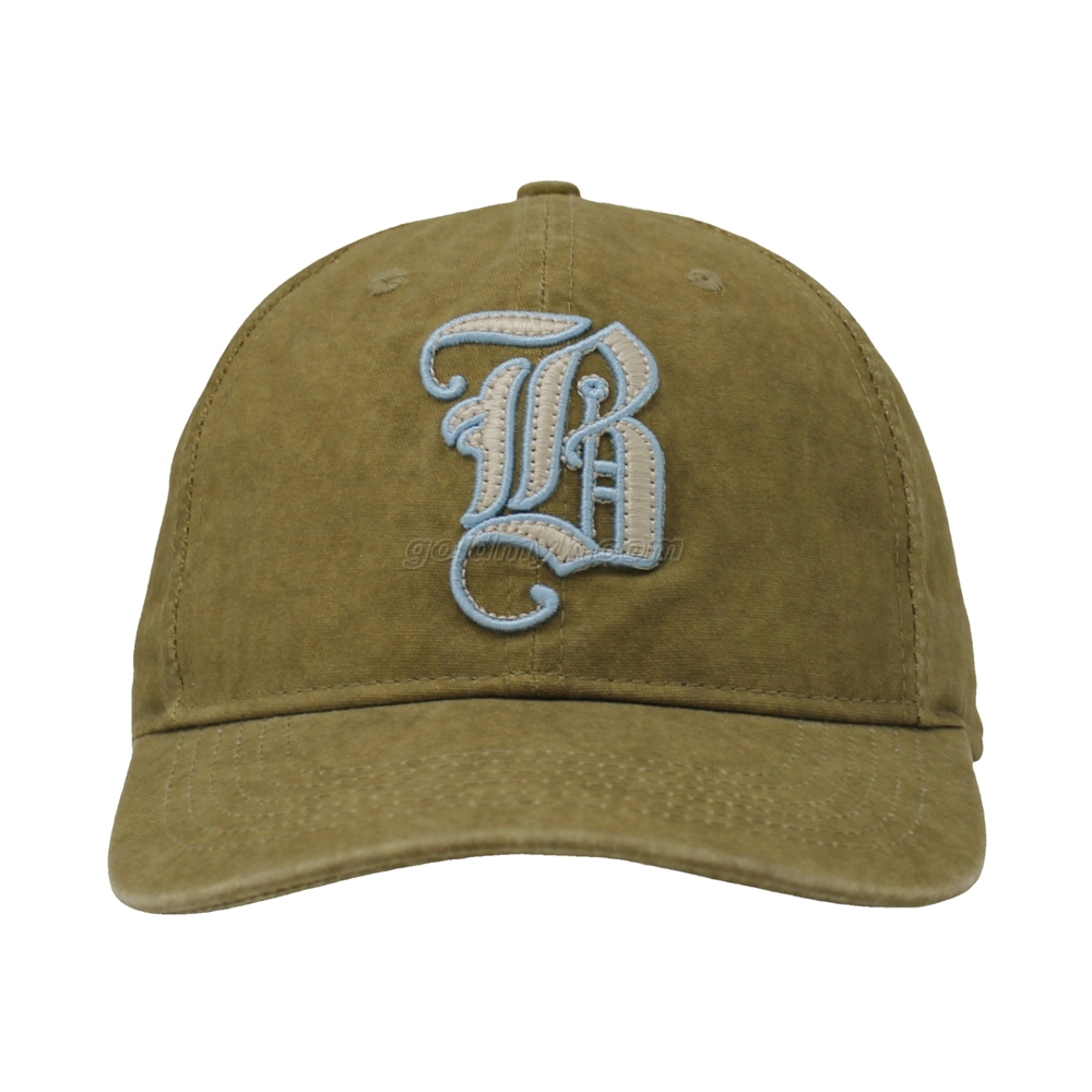 100％コットンファブリック野球キャップ手洗いの女性と男性の酸洗浄、パッチ刺繍、6パネルキャップ