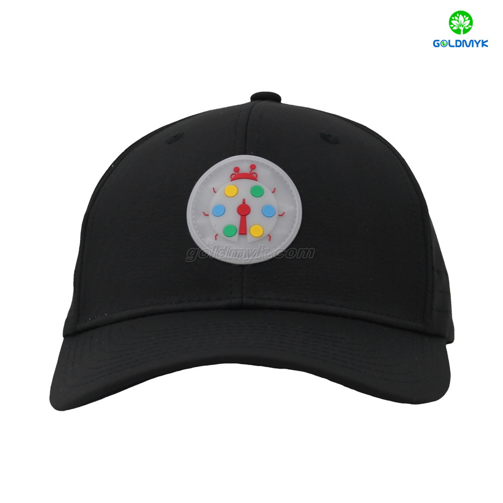 カスタム100％ポリエステル6-パネル野球帽子ストリートスタイルの帽子と湾曲した縁とシリコンのロゴ