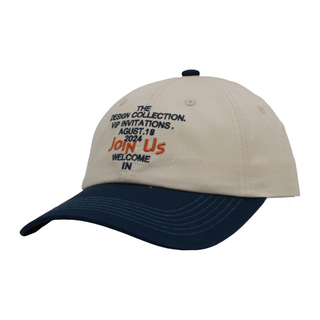 ホットセールと良い価格カスタム刺繍を備えた100％コットンツイル非構造化野球帽子工場