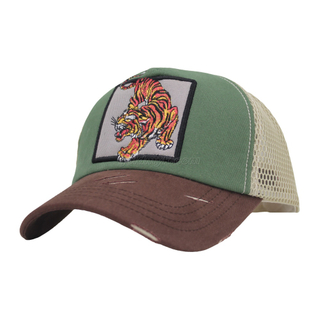 100％コットンファブリック野球キャップの女性と男性酸洗浄、パッチ刺繍、6パネルキャップ