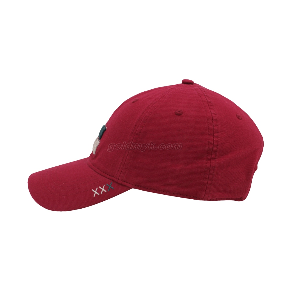 100％コットン野球帽ロープ3D女性と男性の刺繍カスタム刺繍6パネルキャップメタルバックルクロージャー