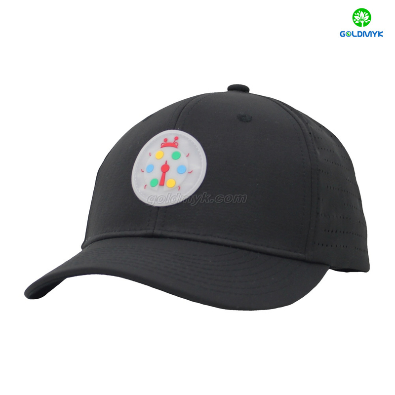 カスタム100％ポリエステル6-パネル野球帽子ストリートスタイルの帽子と湾曲した縁とシリコンのロゴ