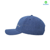 カスタム100％コットンツイルデニムネイビーブルー6パネル野球帽子帽子TPUロゴ女性男性刺繍ビジネスのためのスポーティデザイン