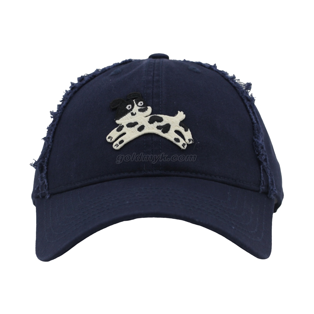 カスタム100％コットンファブリックキャップハンドハッシュ女性と男性酸洗浄、パッチ刺繍、6パネルキャップ