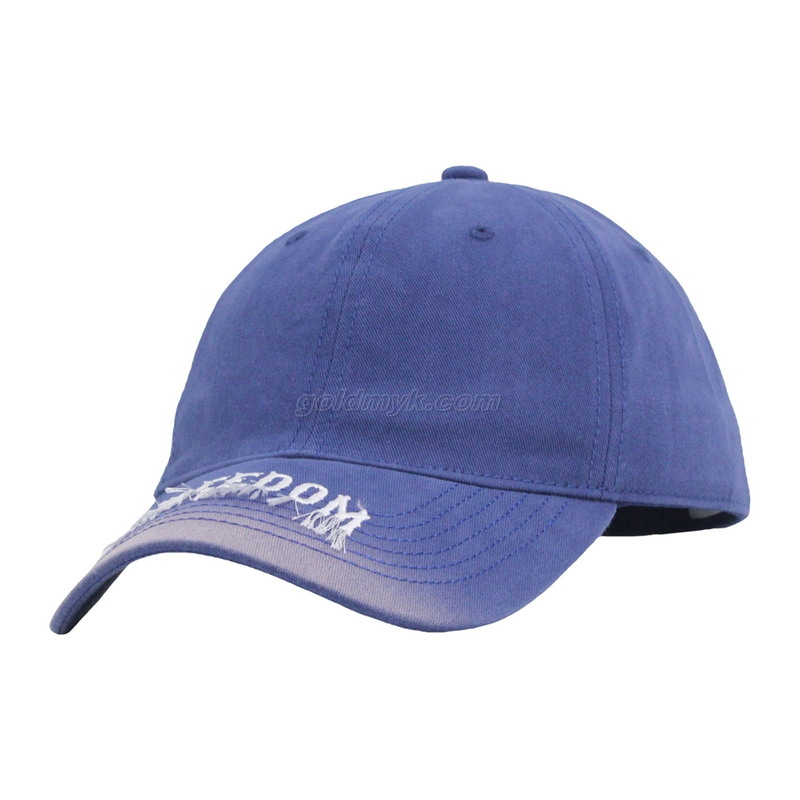 ビンテージスタイリッシュなフラット刺繍洗浄された野球帽のお父さんの帽子6パネルのスポーツキャップと織られたカスタムロゴ