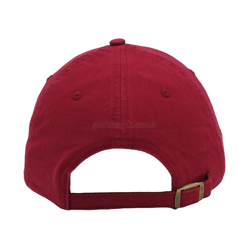 100％コットン野球帽ロープ3D女性と男性の刺繍カスタム刺繍6パネルキャップメタルバックルクロージャー