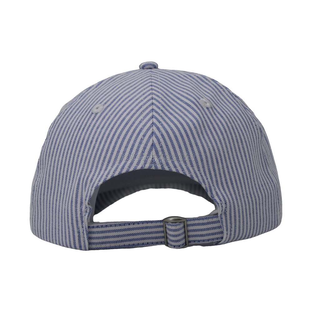 カスタムタッセル刺繍入りの新しいデザインストライプファブリック野球帽と帽子