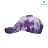 6パネルの紫色の絞り染め100％コットンツイルファブリックカスタムロゴ野球帽の帽子は、女性と男性のカスタム刺繍ができます