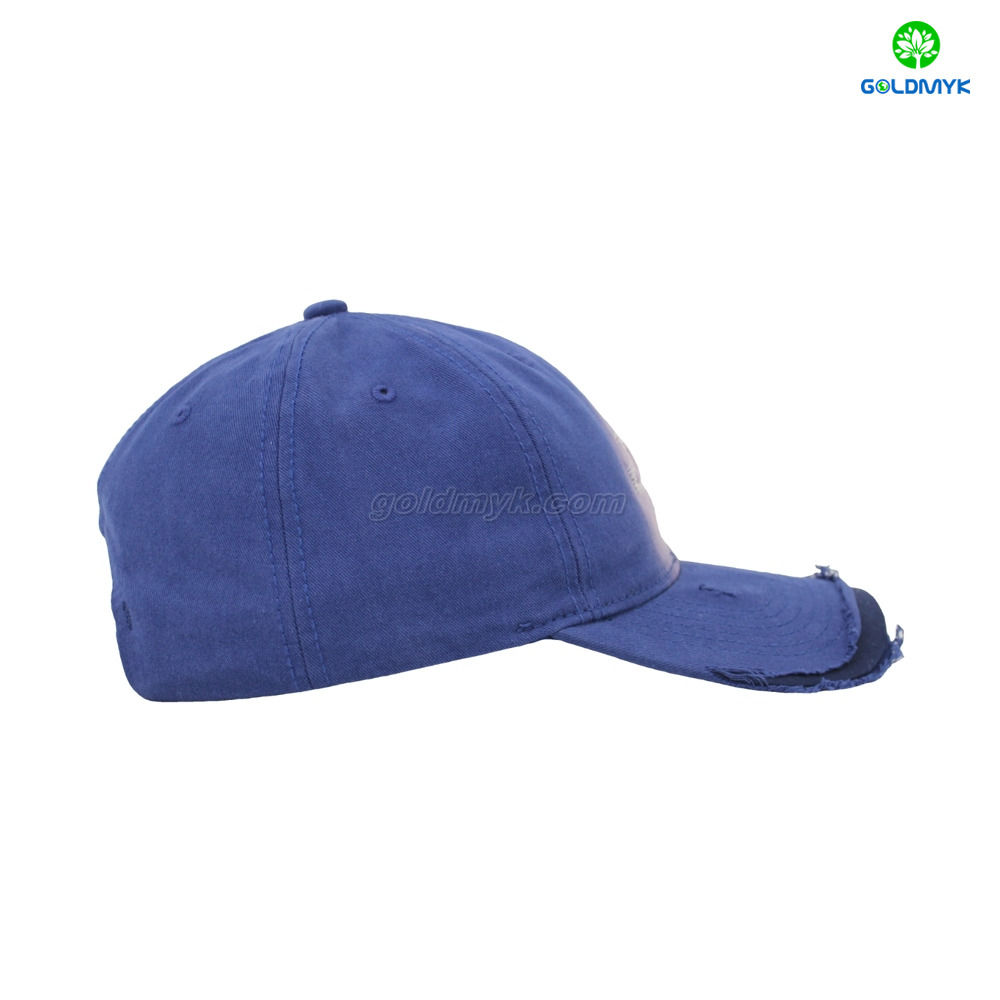 カスタムロゴは刺繍カスタムキャップコットンツイルファブリック野球帽を普通の灰色の野球キャップ