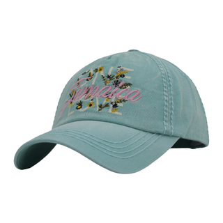 カスタム印刷と刺繍洗った綿のツイルの野球帽と帽子の重いステッチの帽子