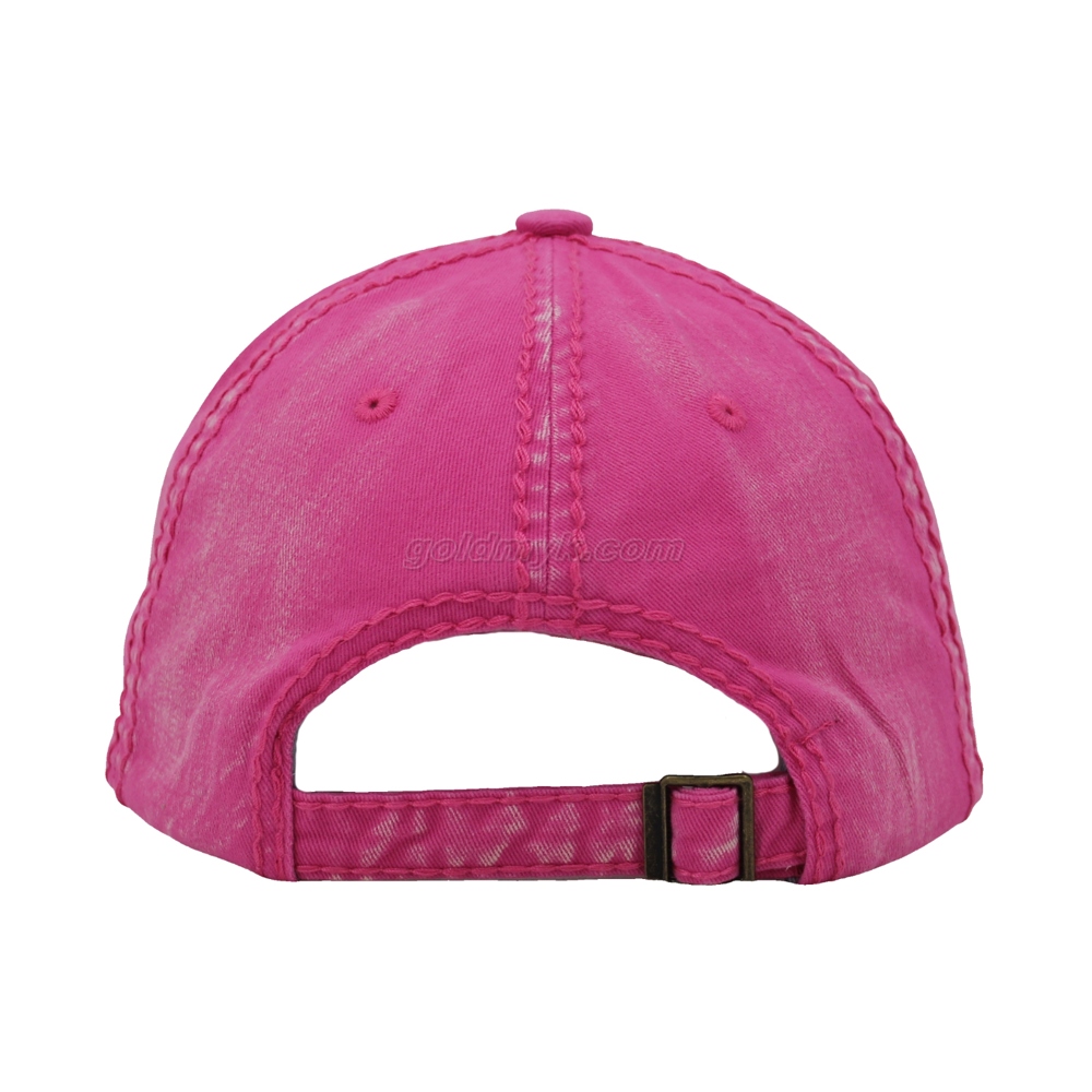 重いステッチ洗浄コットン5パネルカスタムロゴデザイン付きの構造化されていないソフトキャップと帽子