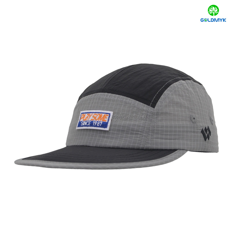 7パネル100％ポリエステルファブリックカスタムロゴ織りラベル野球キャップハットは、女性と男性のカスタム刺繍が缶です