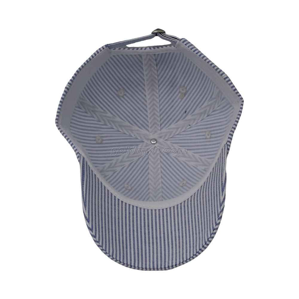 カスタムタッセル刺繍入りの新しいデザインストライプファブリック野球帽と帽子