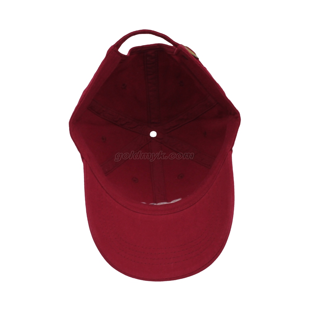 100％コットン野球帽ロープ3D女性と男性の刺繍カスタム刺繍6パネルキャップメタルバックルクロージャー