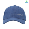 カスタム100％コットンツイルデニムネイビーブルー6パネル野球帽子帽子TPUロゴ女性男性刺繍ビジネスのためのスポーティデザイン