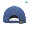 カスタム100％コットンツイルデニムネイビーブルー6パネル野球帽子帽子TPUロゴ女性男性刺繍ビジネスのためのスポーティデザイン