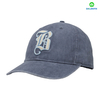 カスタムロゴ100％コットンツィルファブリック苦しみ洗浄6パネルネイビーブルー野球帽子帽子スポーティー女性男性刺繍オプション
